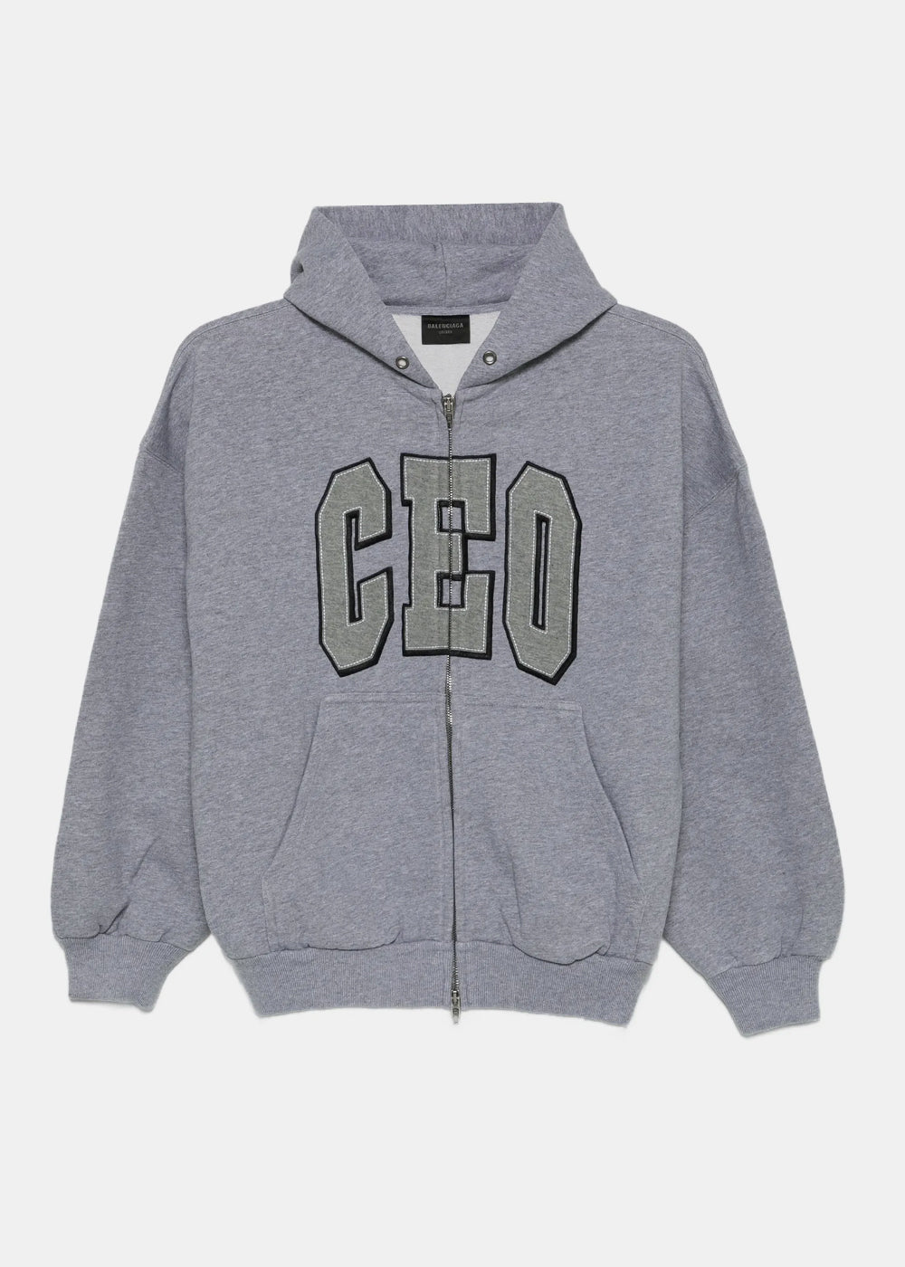 Оригінальна Heather Grey Ceo Team Logo Hoodie Balenciaga – боковий вид