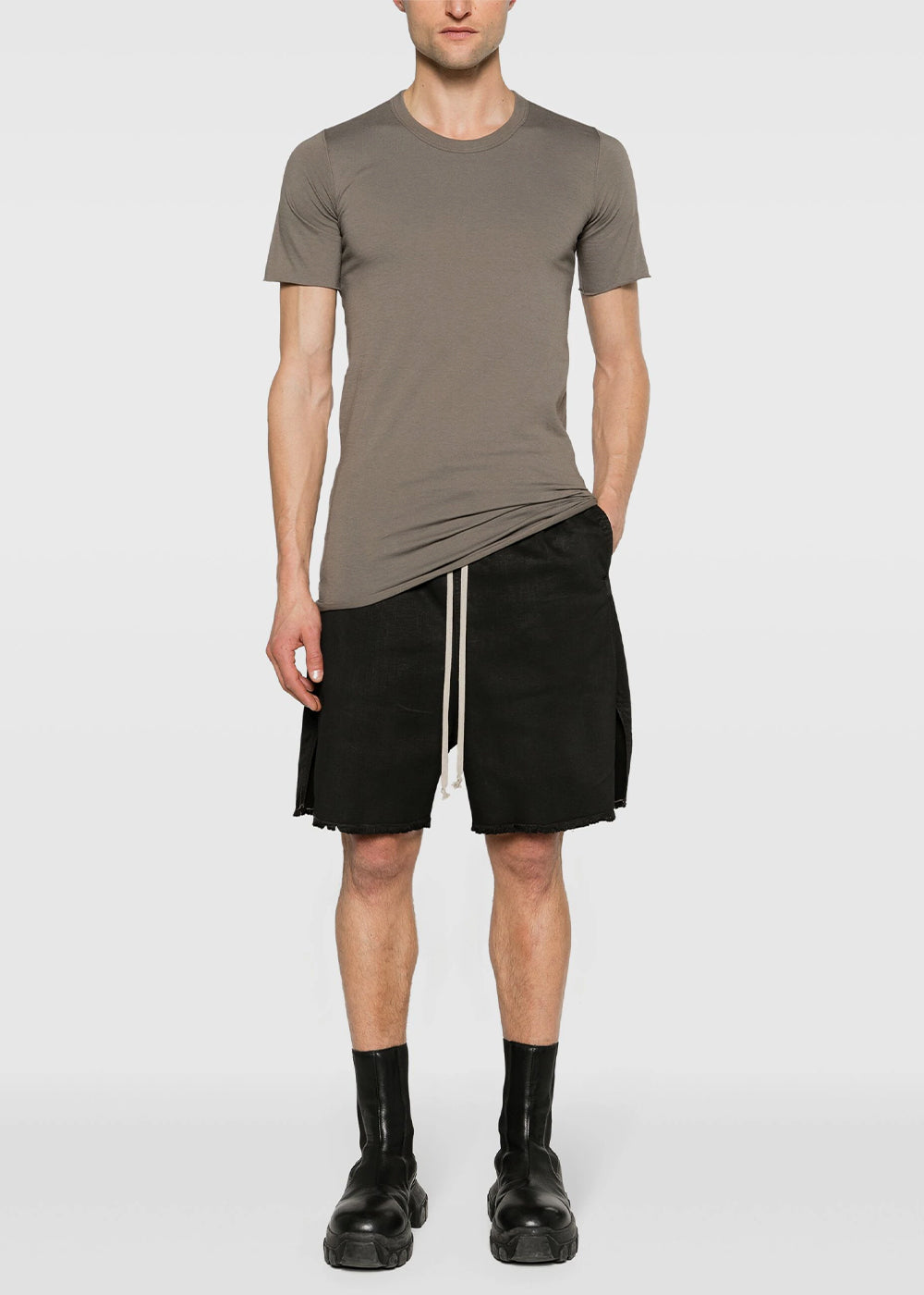 Black Wax Denim Shorts Rick owens оригінал – Купити в Україні – вид ззаду
