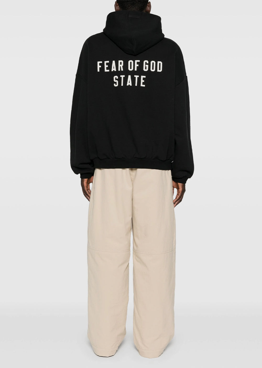 Оригінальна Black Heavy Fleece Full Zip Hoodie Fear of god – вид ззаду - FEAR OF GOD