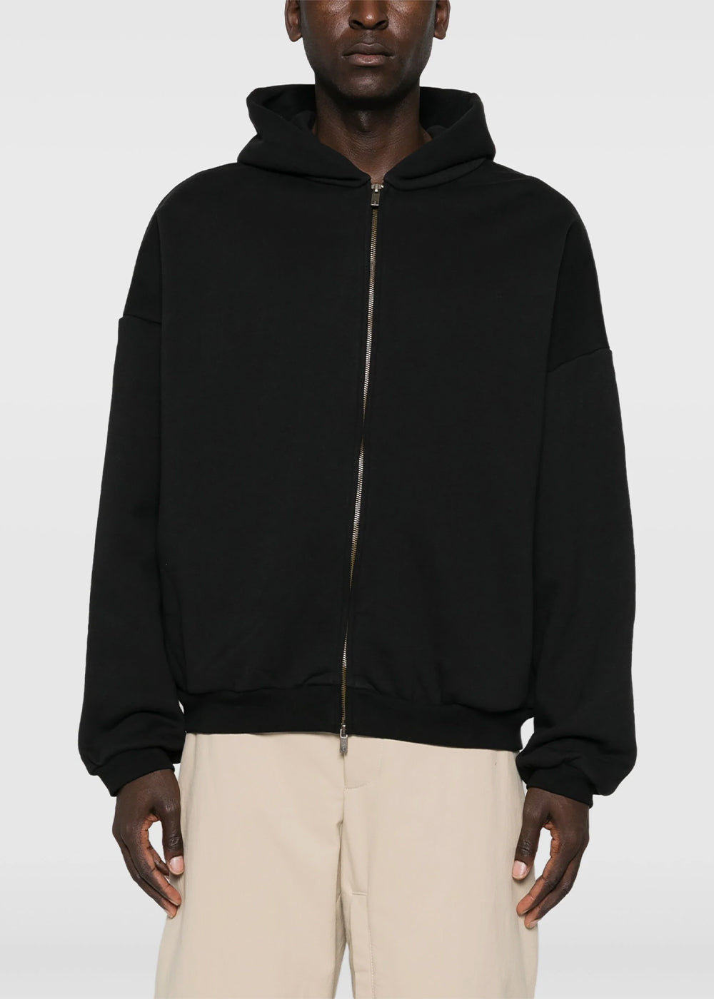 Оригінальна Black Heavy Fleece Full Zip Hoodie Fear of god – детальний вид - FEAR OF GOD