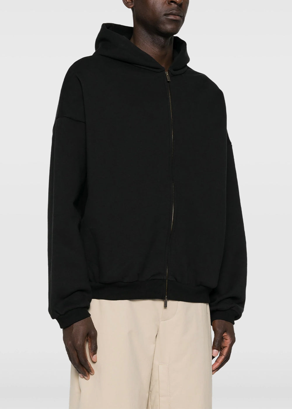 Оригінальна Black Heavy Fleece Full Zip Hoodie Fear of god – збільшений вид - FEAR OF GOD