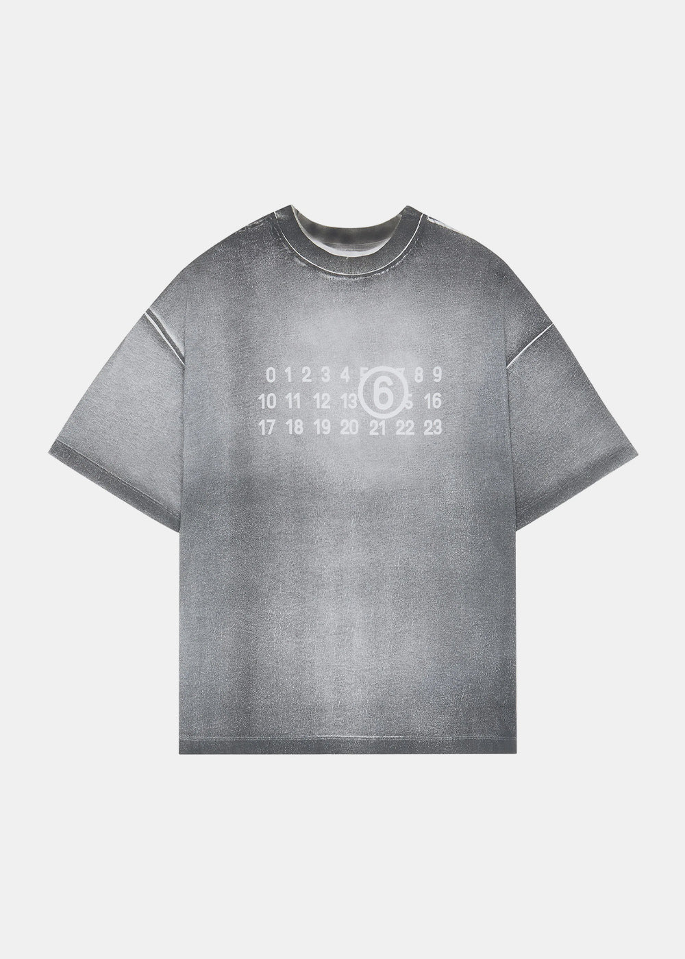 Оригінальна Black & White Numbers-Motif Two-Tone T-Shirt Maison margiela – боковий вид