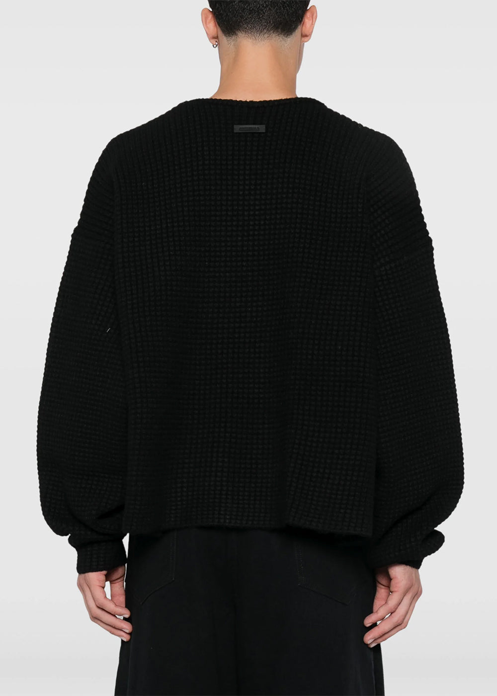 Black Heavy Waffle Cardigan Fear of god оригінал – Купити в Україні – збільшений вид - FEAR OF GOD