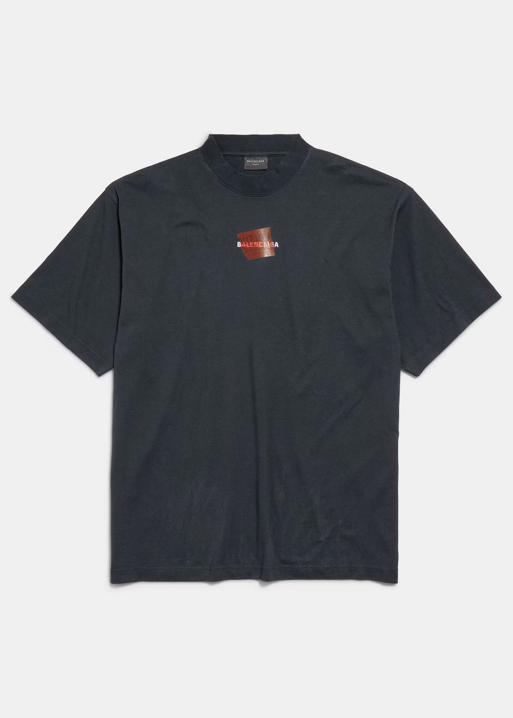 Faded Black Taped Balenciaga Back T-Shirt Balenciaga – Гарантія оригінальності – боковий вид