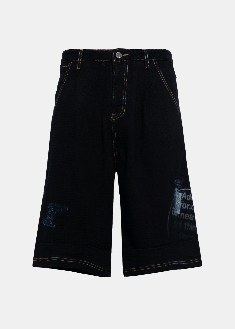 Midnight Blue Elis Denim Shorts Ader error оригінал – Купити в Україні – боковий вид