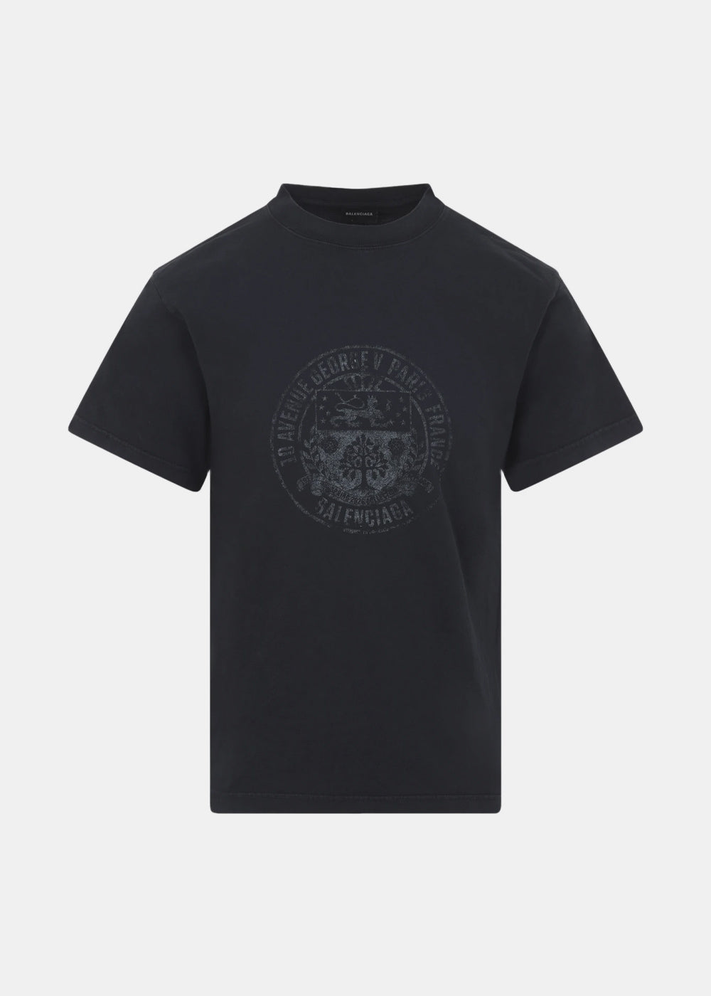 Faded Washed Black Standard T-Shirt Balenciaga оригінал – Купити в Україні – боковий вид
