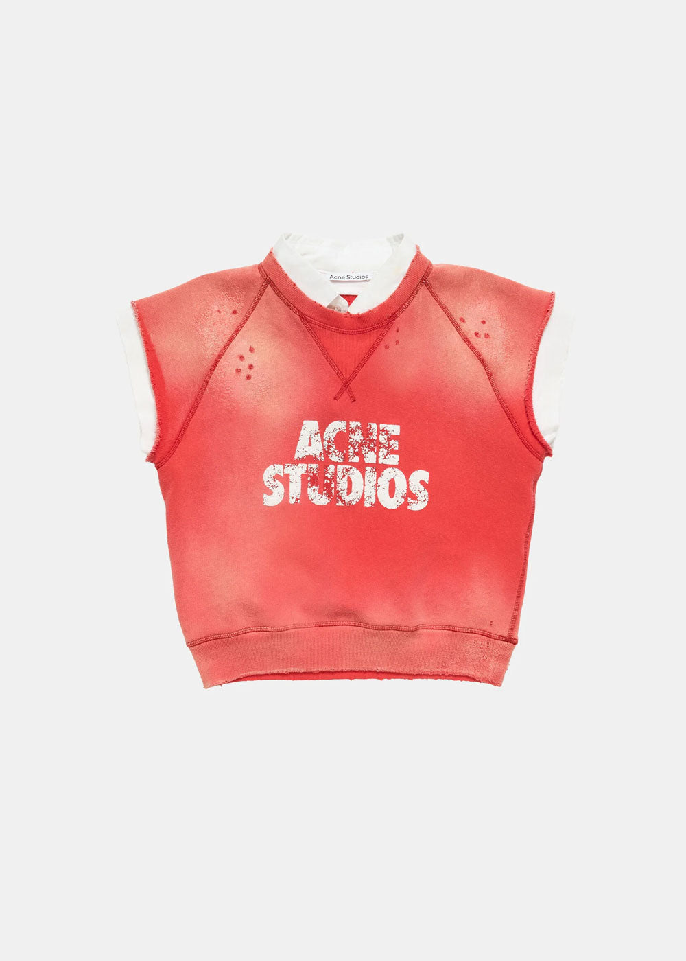 Red Fleece Logo Vest Acne studios – Гарантія оригінальності – боковий вид