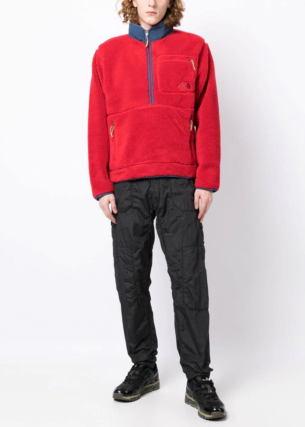 Red Extreme Pile Fleece Pullover The north face – Гарантія оригінальності – вид ззаду