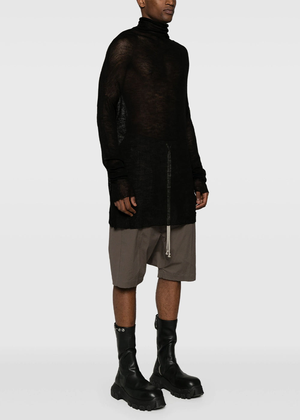 Black Shroud Open-Knit Jumper Rick owens – Гарантія оригінальності – детальний вид