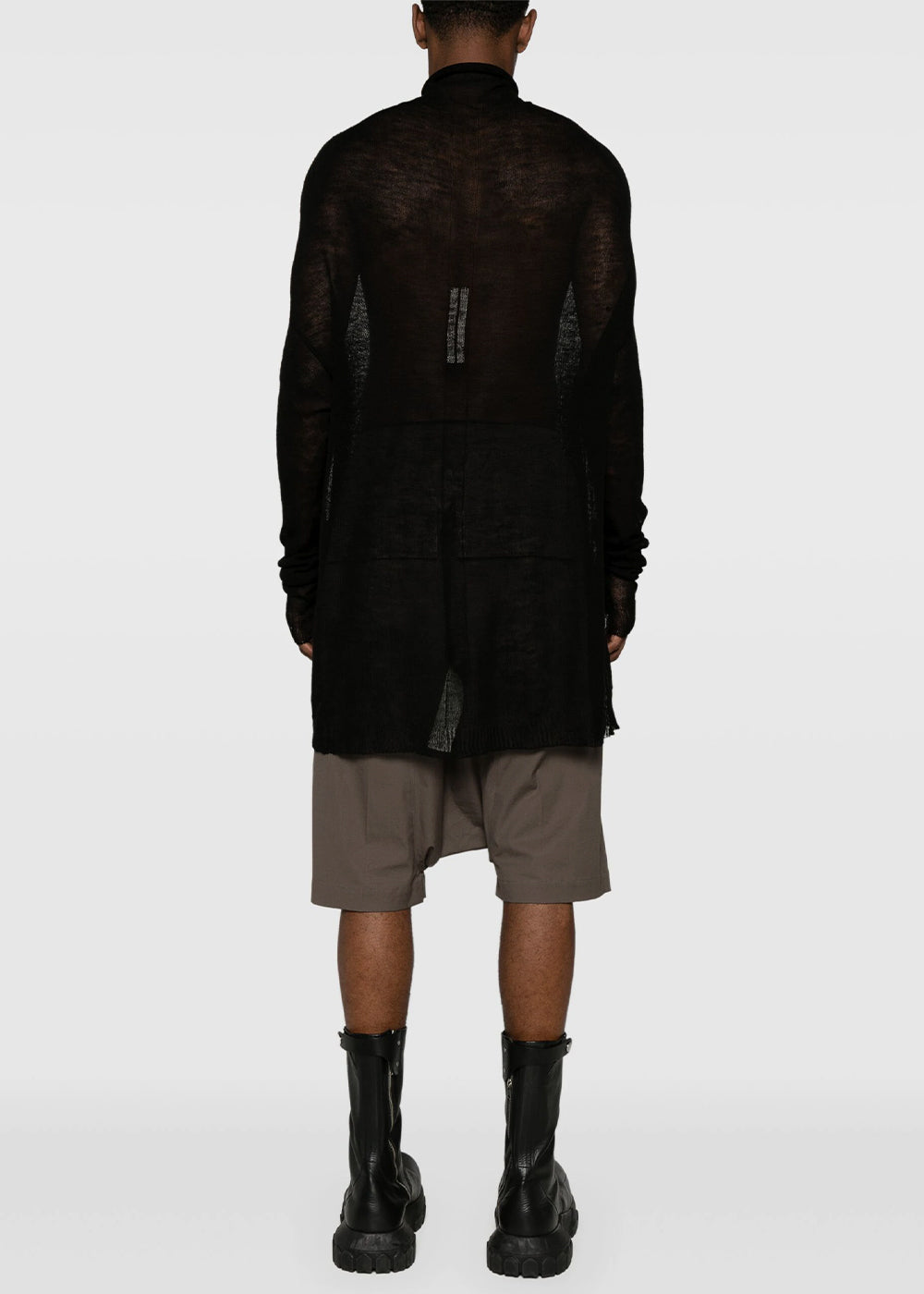 Black Shroud Open-Knit Jumper Rick owens – Гарантія оригінальності – збільшений вид