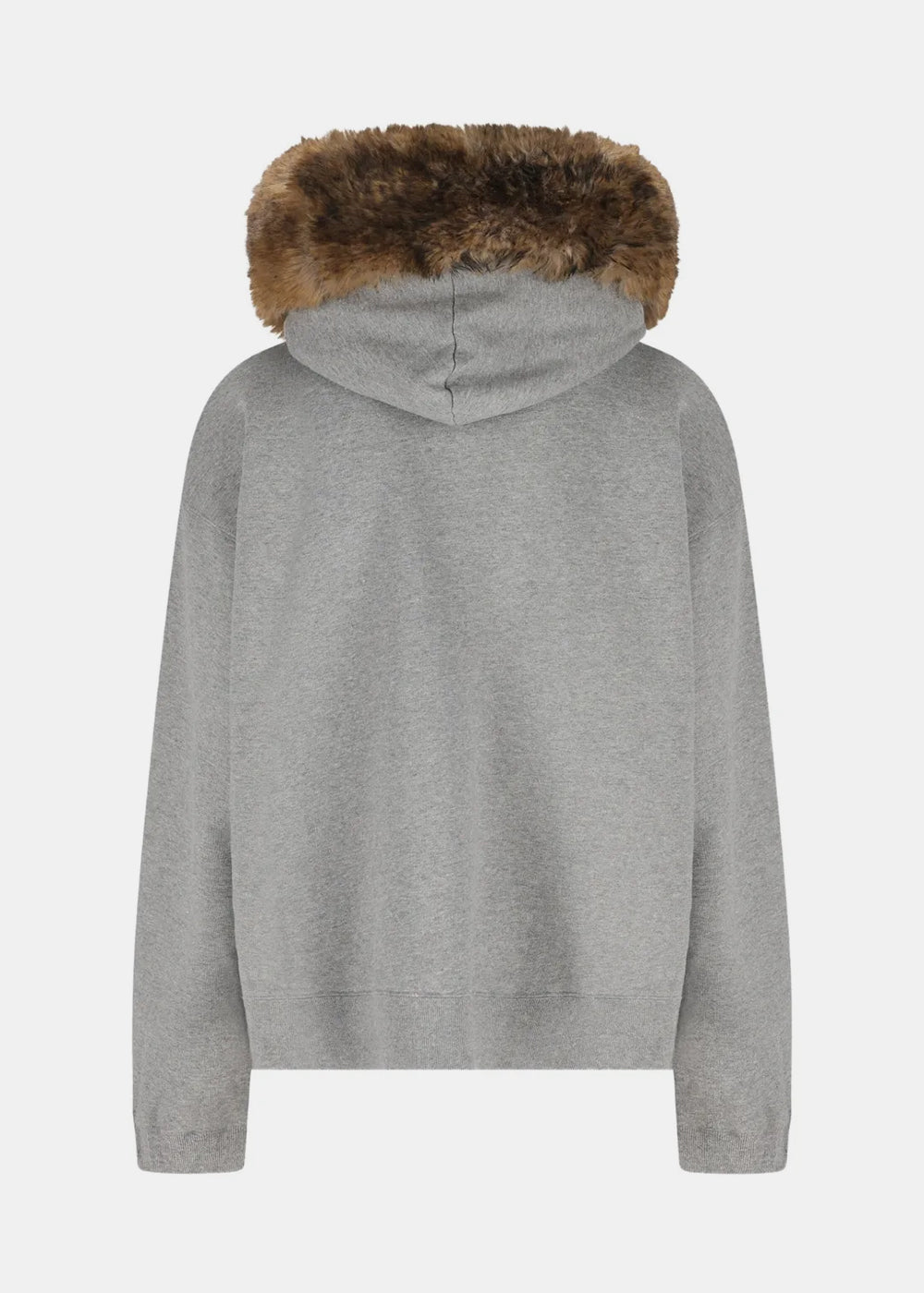 Dark Heather Grey Luxury Script Hoodie Balenciaga оригінал – Купити в Україні – вид ззаду