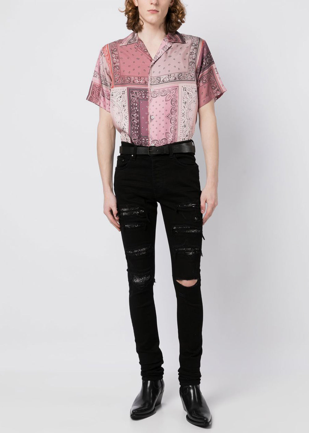 Black Crystal Thrasher Jeans Amiri оригінал – Купити в Україні – вид ззаду