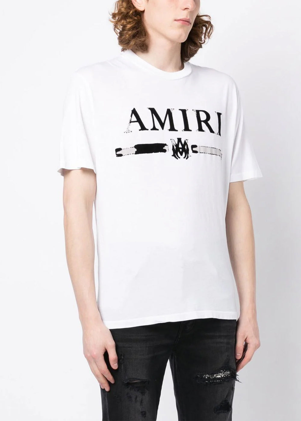 Оригінальна White Ma Bar Logo-Print T-Shirt Amiri – детальний вид