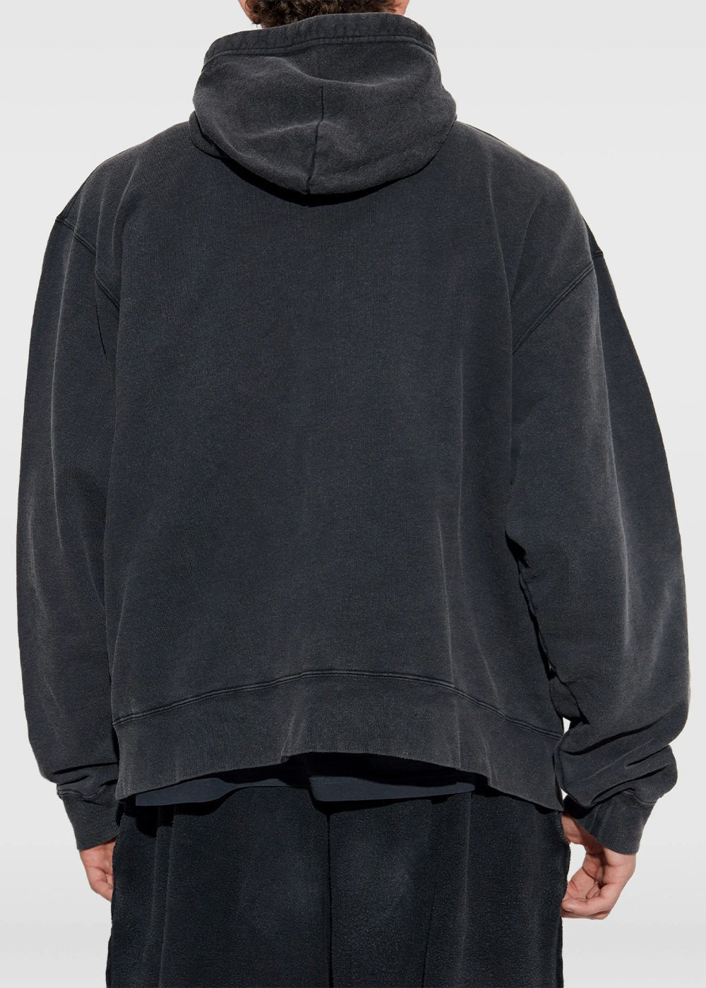 Оригінальна Washed Black Standard Oversized Zip Up Hoodie Balenciaga – збільшений вид