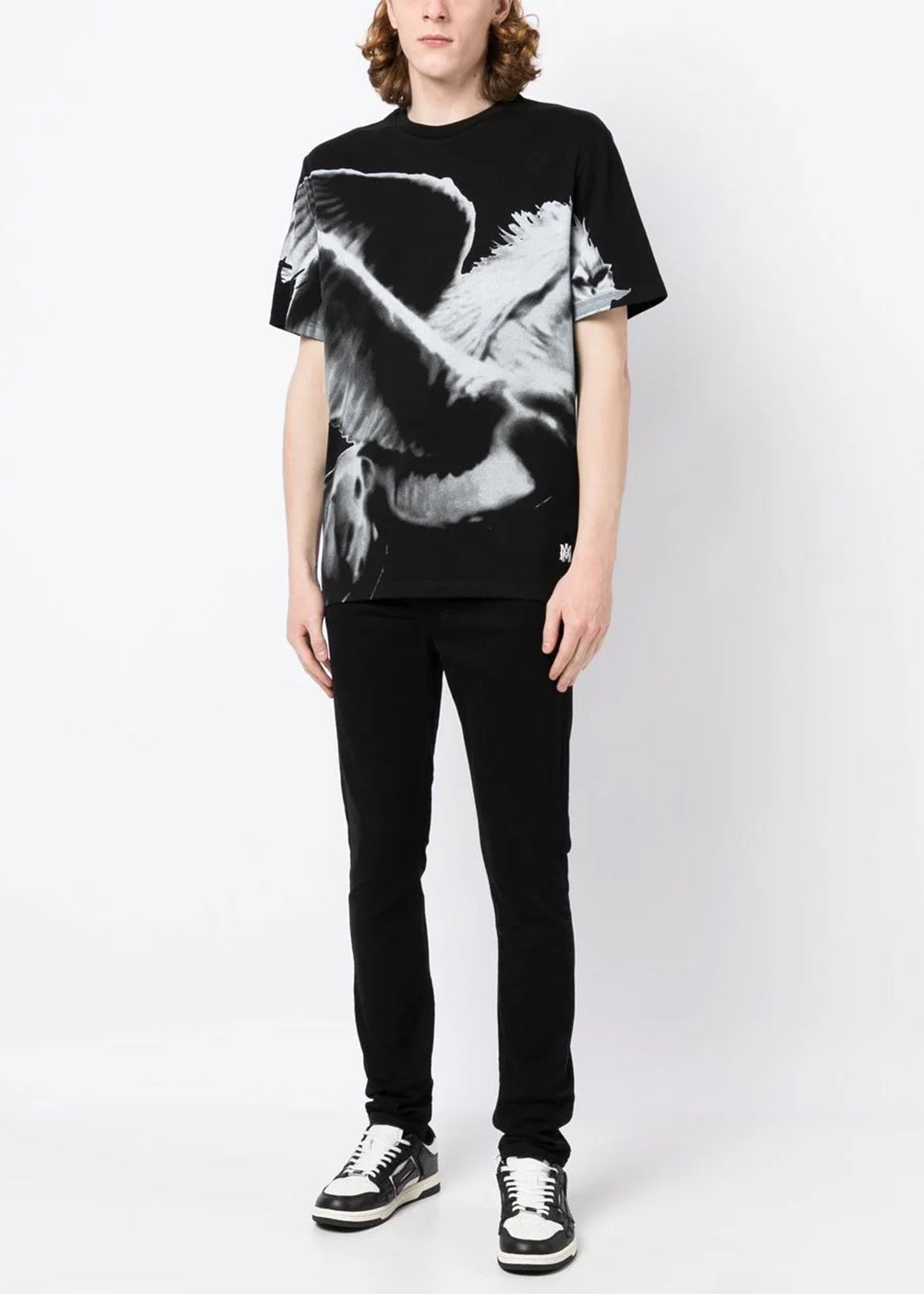 Оригінальна Black Pegasus Graphic-Print T-Shirt Amiri – вид ззаду