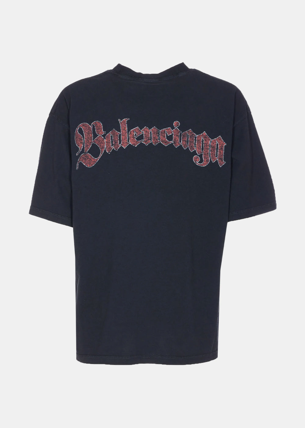 Washed Black Spiral Crest T-Shirt Balenciaga оригінал – Купити в Україні – вид ззаду