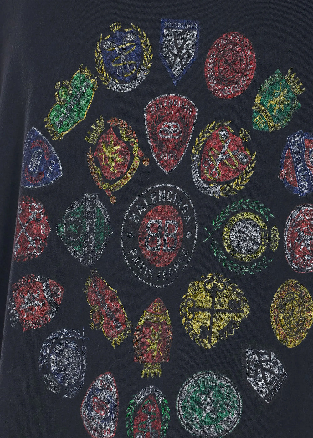 Washed Black Spiral Crest T-Shirt Balenciaga оригінал – Купити в Україні – детальний вид