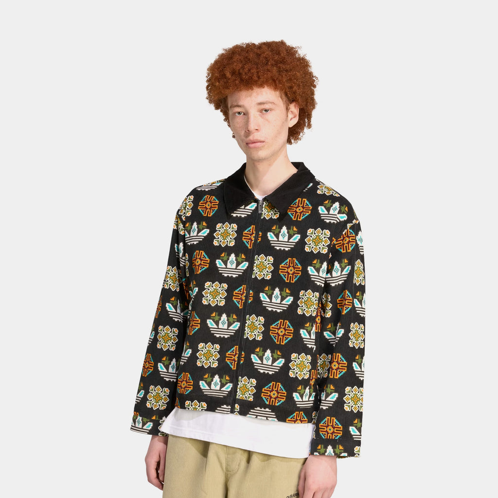 Monogram Allover Print Loose Coach Mens Jacket Adidas – Гарантія оригінальності – боковий вид