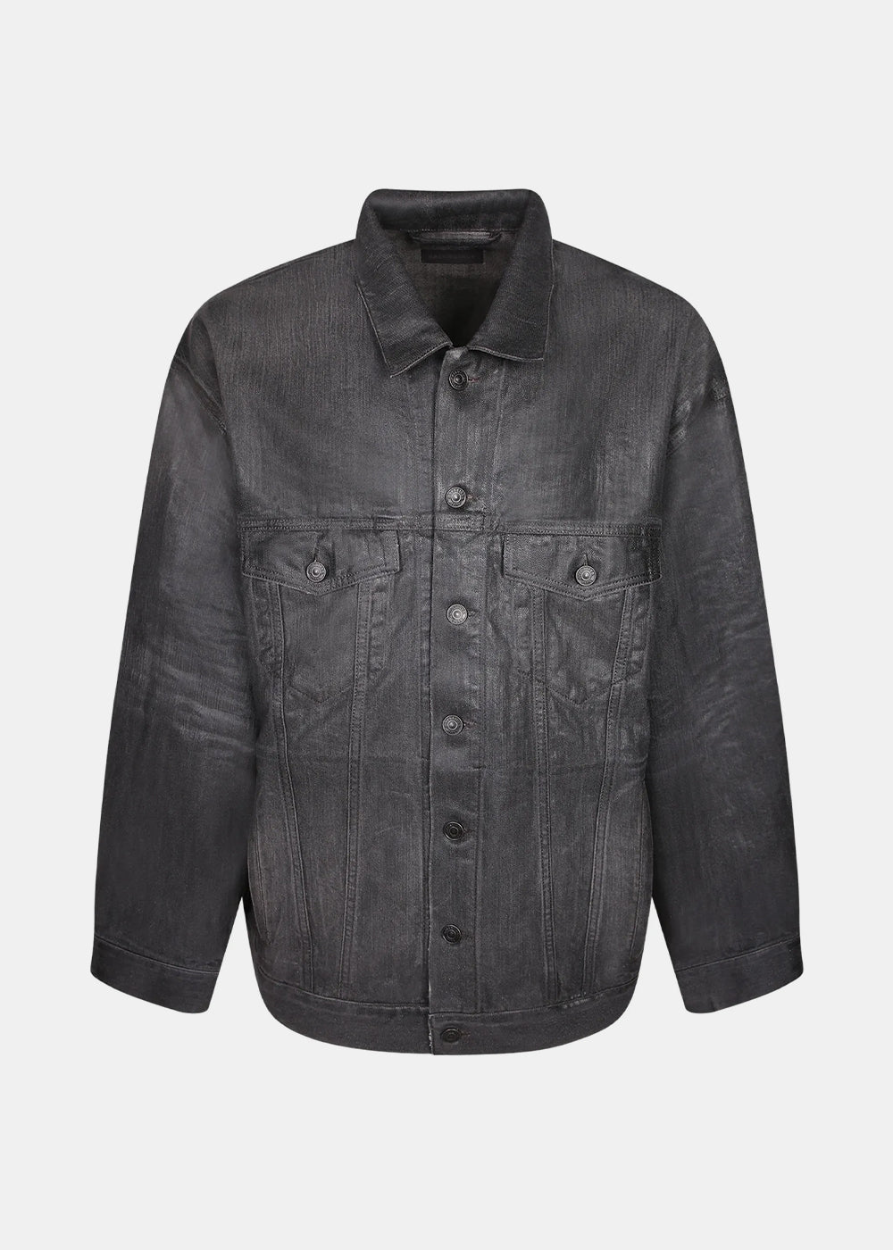 Light Heather Grey Denim Jacket Balenciaga оригінал – Купити в Україні – боковий вид