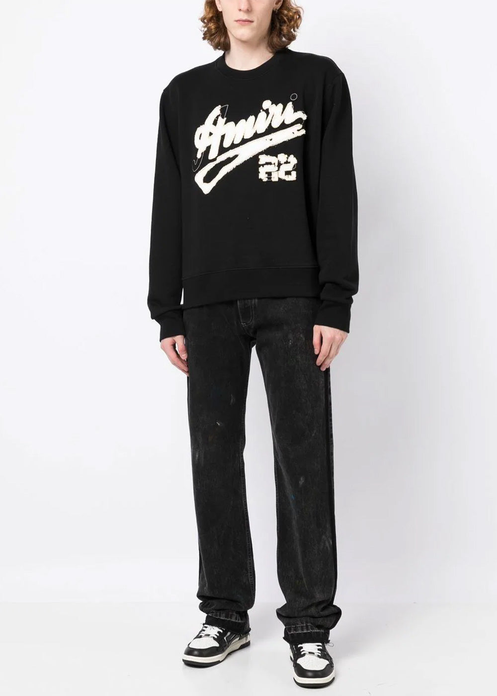 Black 22 Logo-Appliqué Sweatshirt Amiri – Гарантія оригінальності – вид ззаду