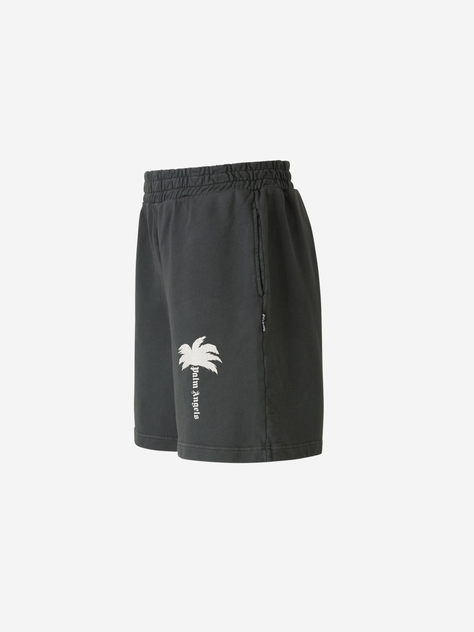 Оригінальна Logo Cotton Bermuda Shorts Palm angels – вид ззаду
