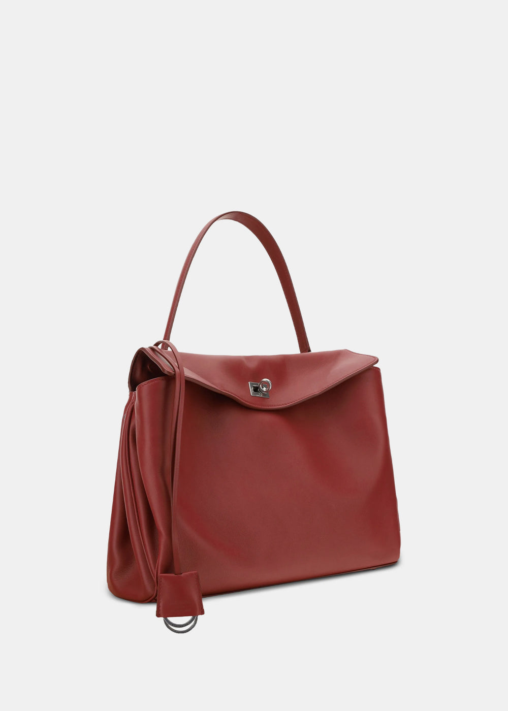 Оригінальна Cherry Red Rodeo Handbag Medium Balenciaga – боковий вид