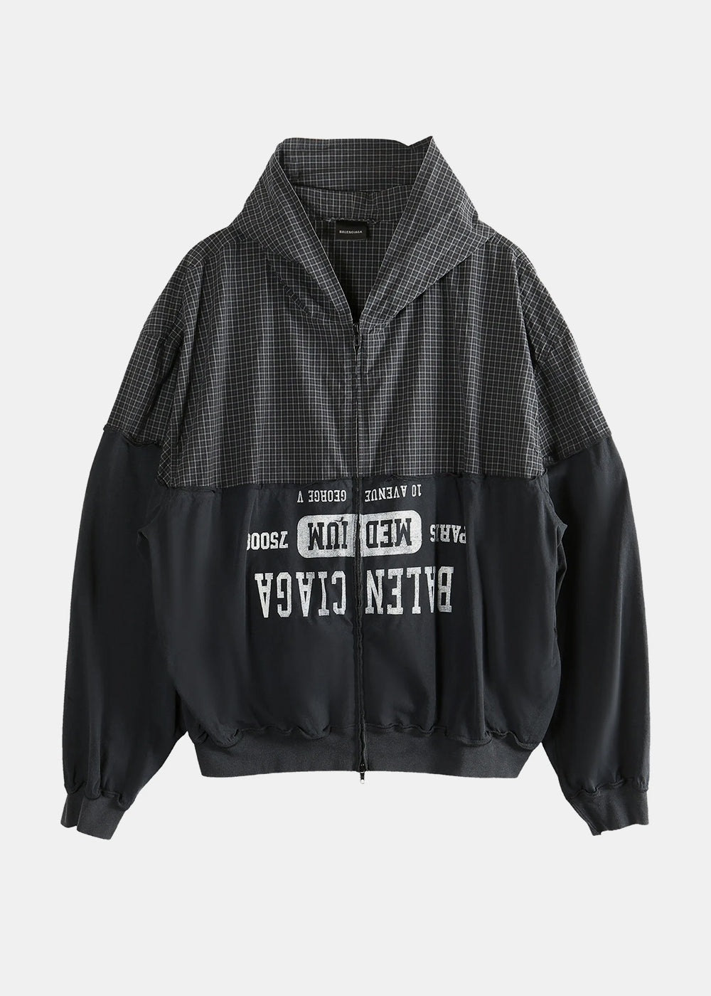 Оригінальна Black Patched Hooded Shirt Balenciaga – боковий вид
