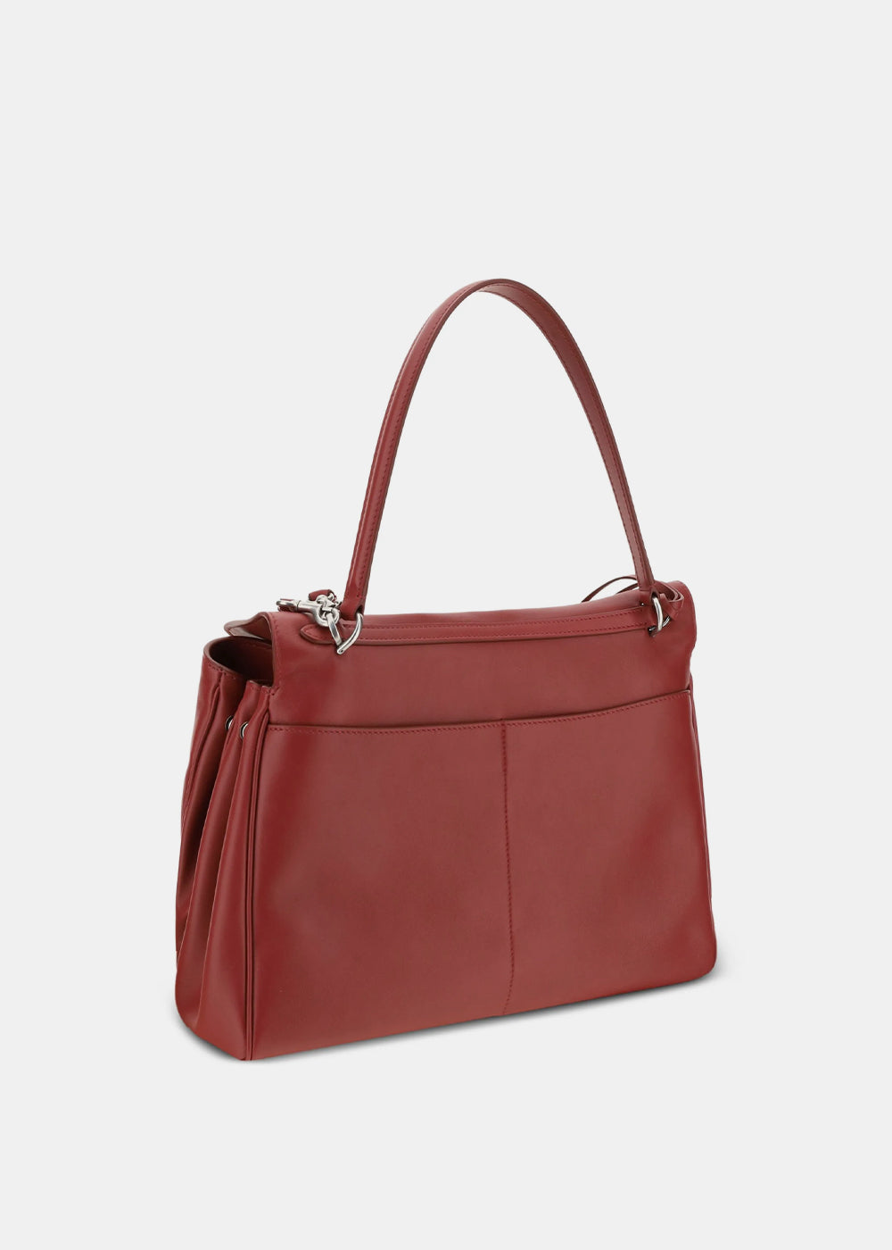 Оригінальна Cherry Red Rodeo Handbag Medium Balenciaga – вид ззаду