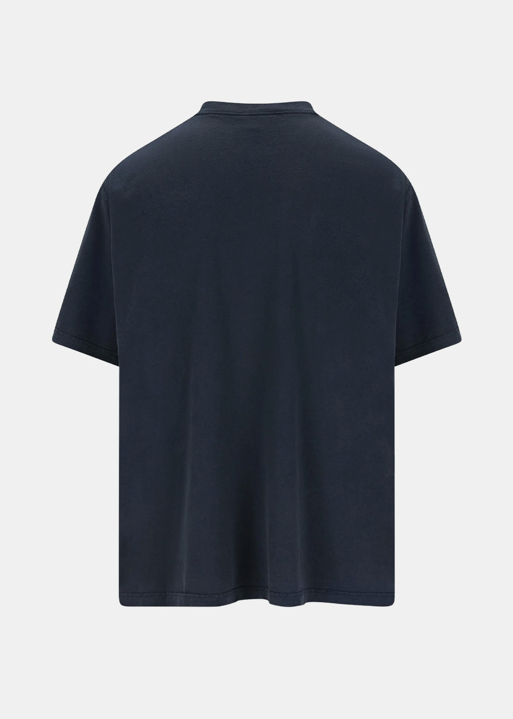 Washed Navy Luxury Script T-Shirt Balenciaga – Гарантія оригінальності – вид ззаду