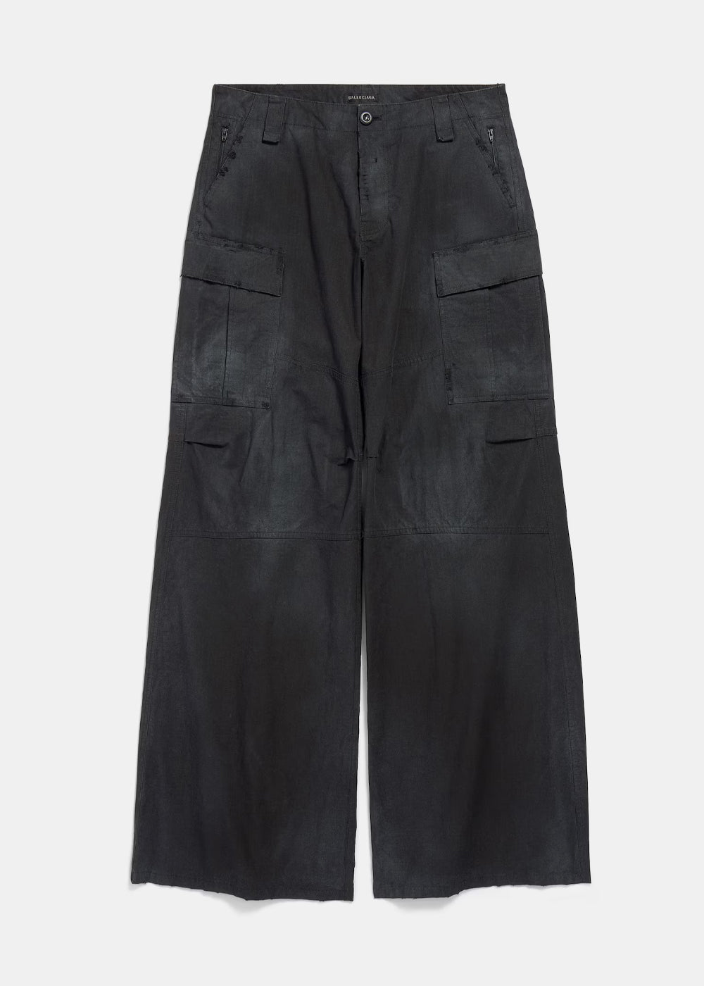 Black Flared Cargo Pants Balenciaga – Гарантія оригінальності – боковий вид