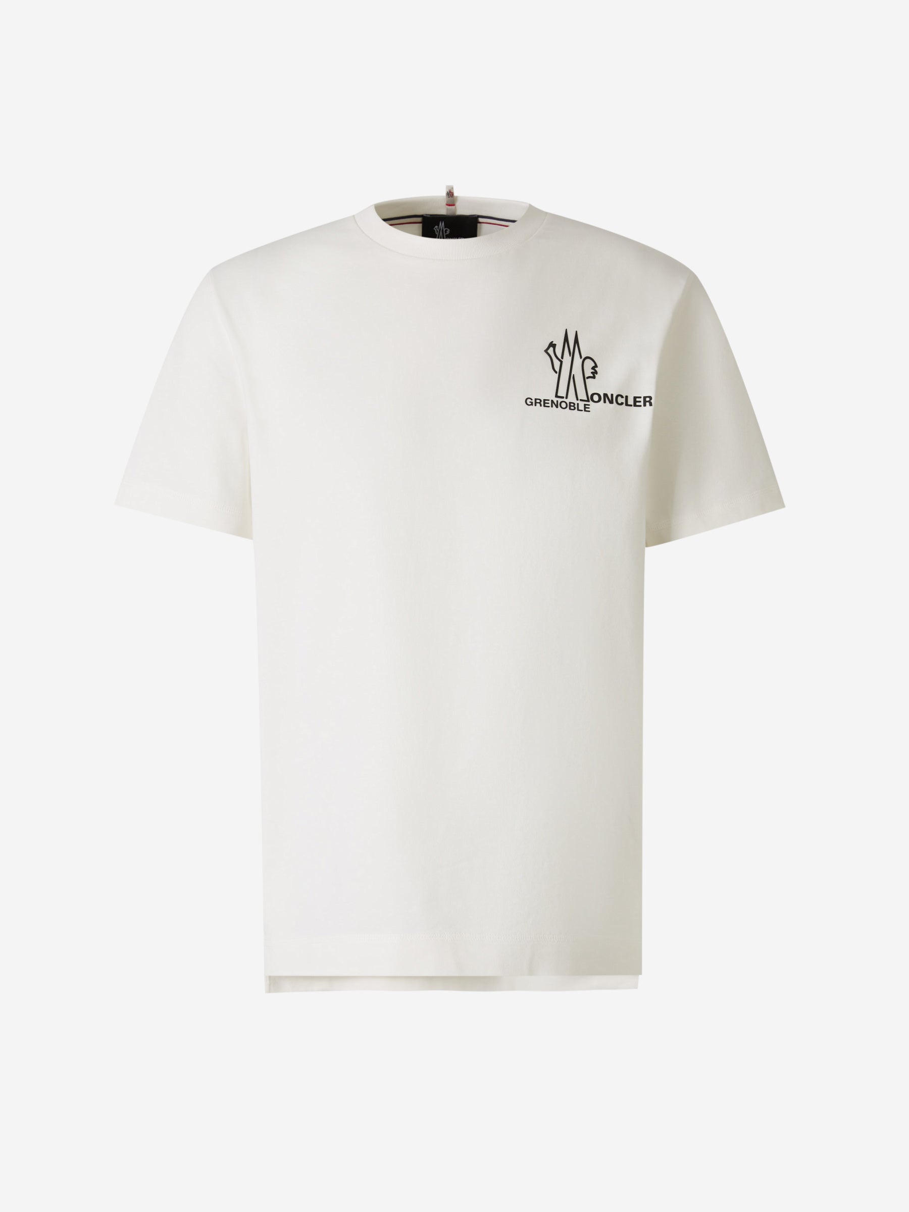 Printed Cotton T-Shirt Moncler – Гарантія оригінальності – боковий вид