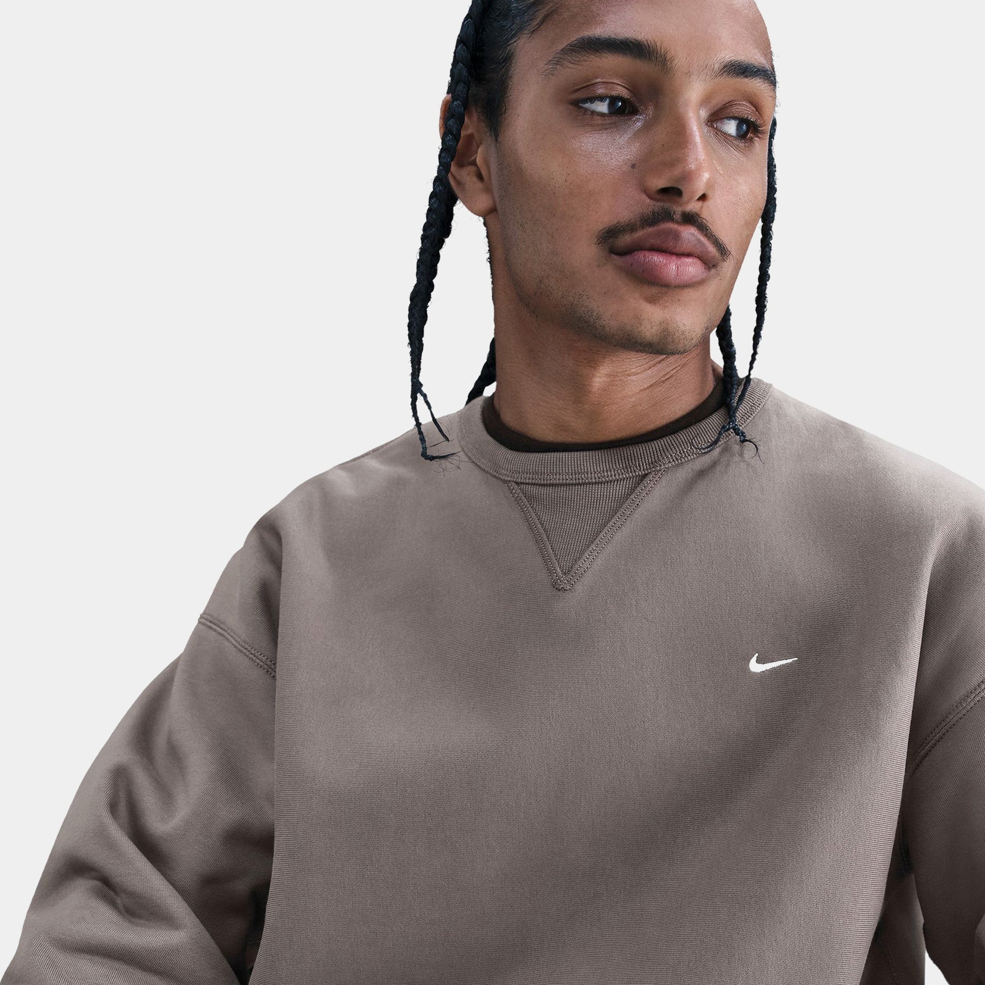 Solo Swoosh Fleece Crew Mens Sweatshirt Nike оригінал – Купити в Україні – детальний вид - NIKE
