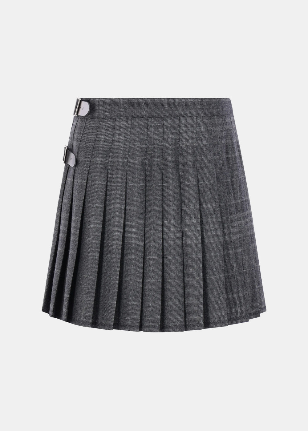 Grey Pleated Mini Skirt Balenciaga оригінал – Купити в Україні – боковий вид