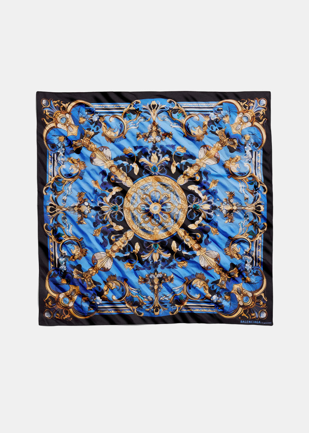 Оригінальна Royal-Gold Ai Scarf Balenciaga – боковий вид