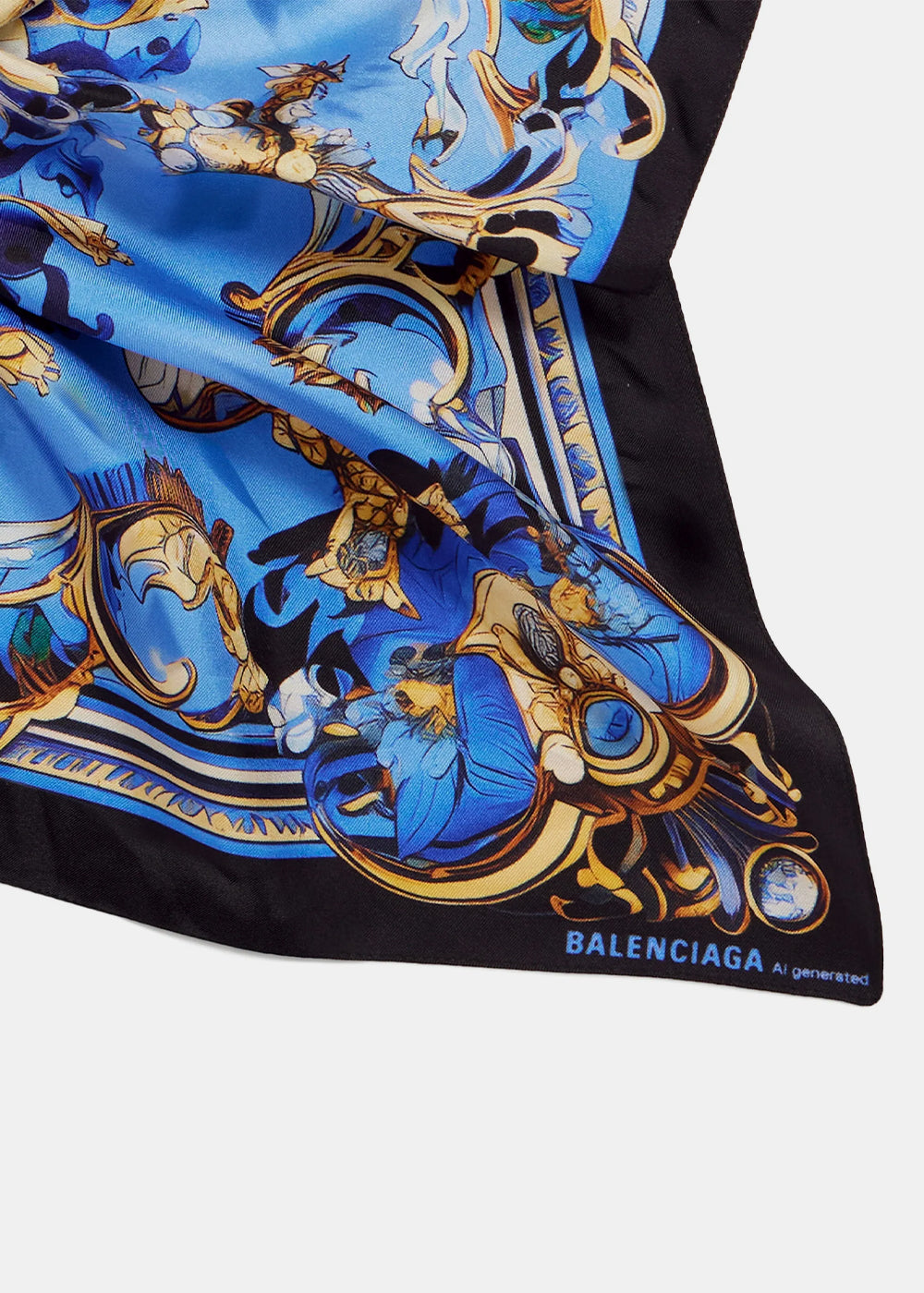 Оригінальна Royal-Gold Ai Scarf Balenciaga – вид ззаду