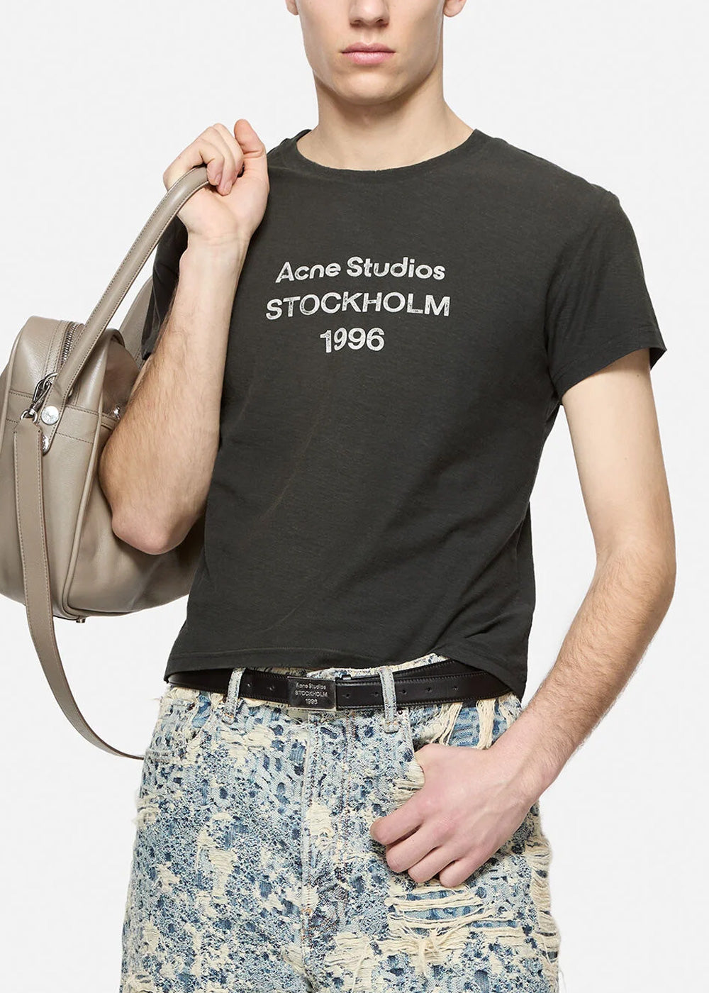 Faded Black 1996 Regular Fit T-Shirt Acne studios оригінал – Купити в Україні – вид ззаду