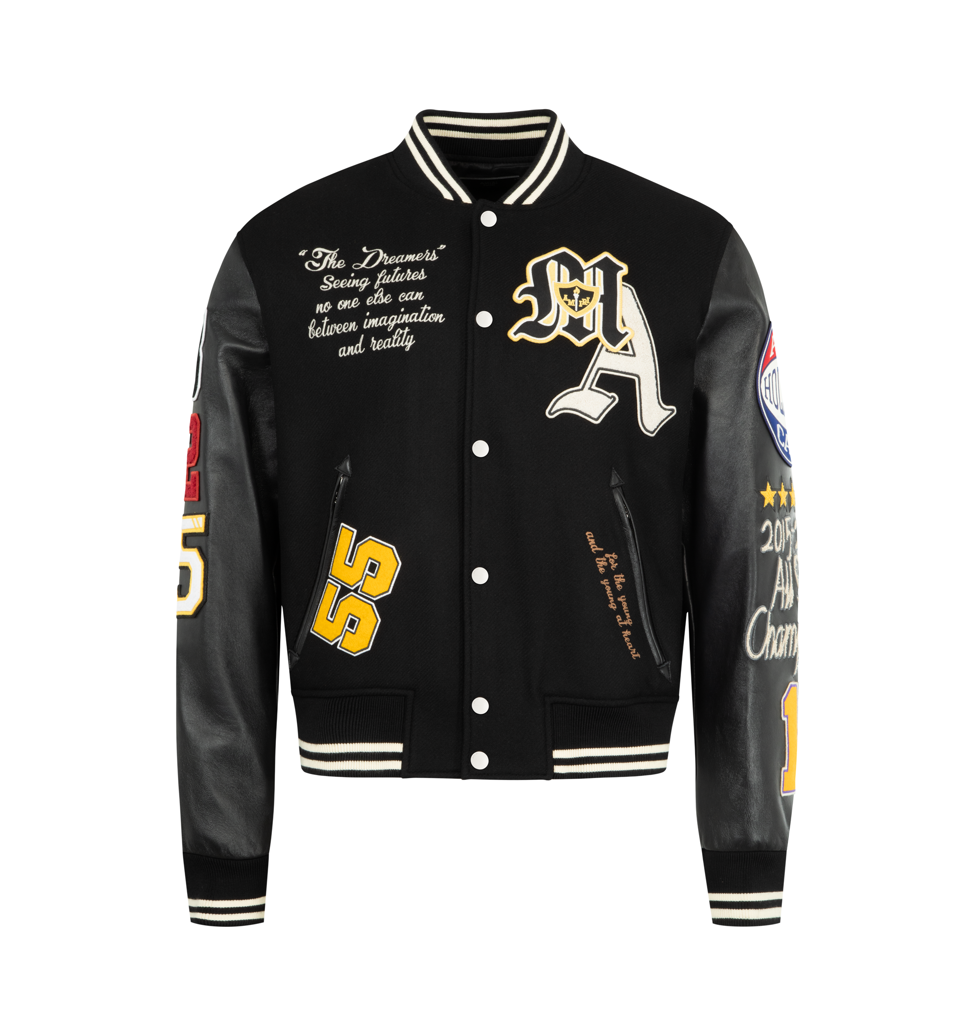 Оригінальна Varsity Patch Jacket Amiri – боковий вид
