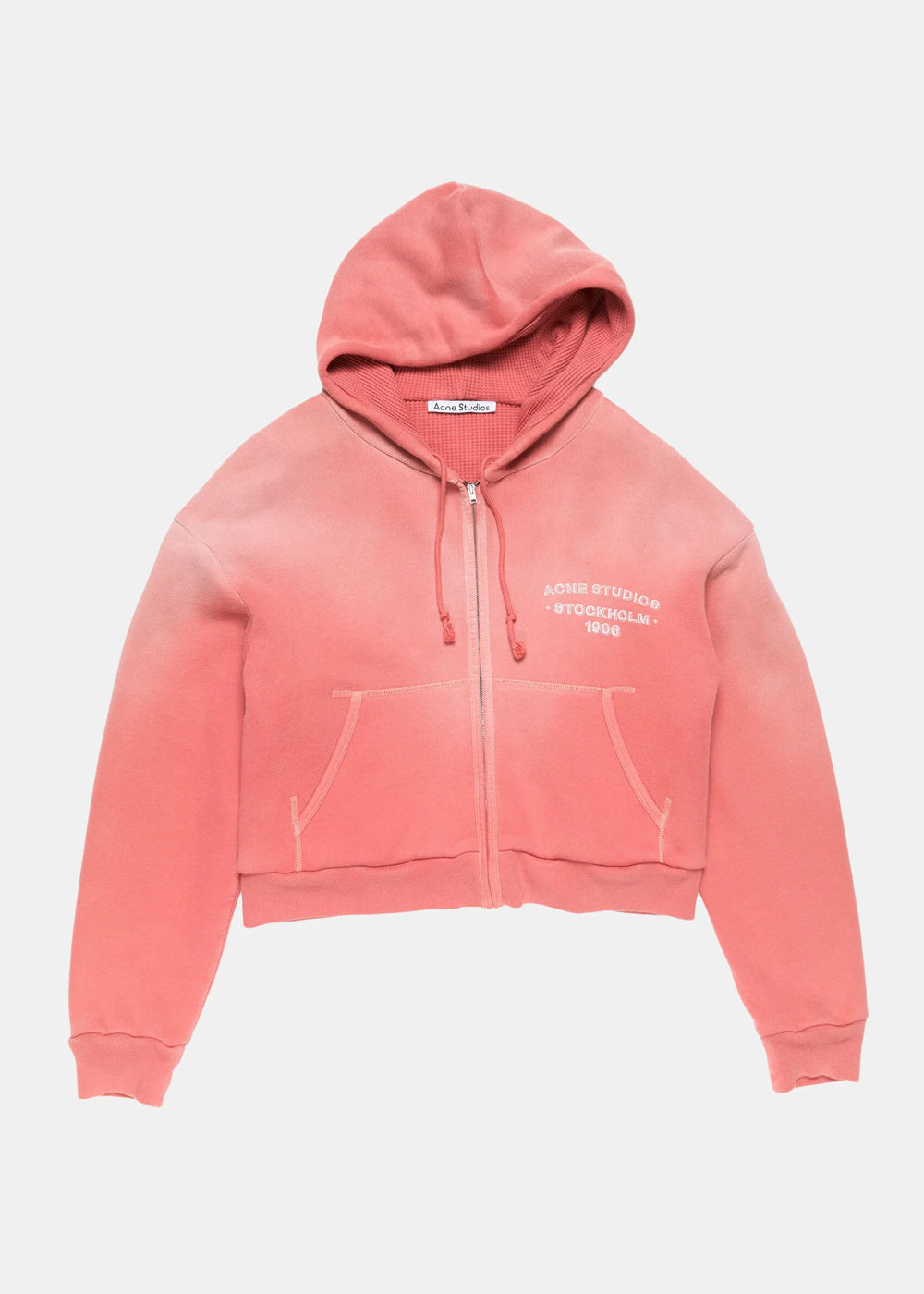Red Sprayed Zip Hoodie Acne studios оригінал – Купити в Україні – боковий вид