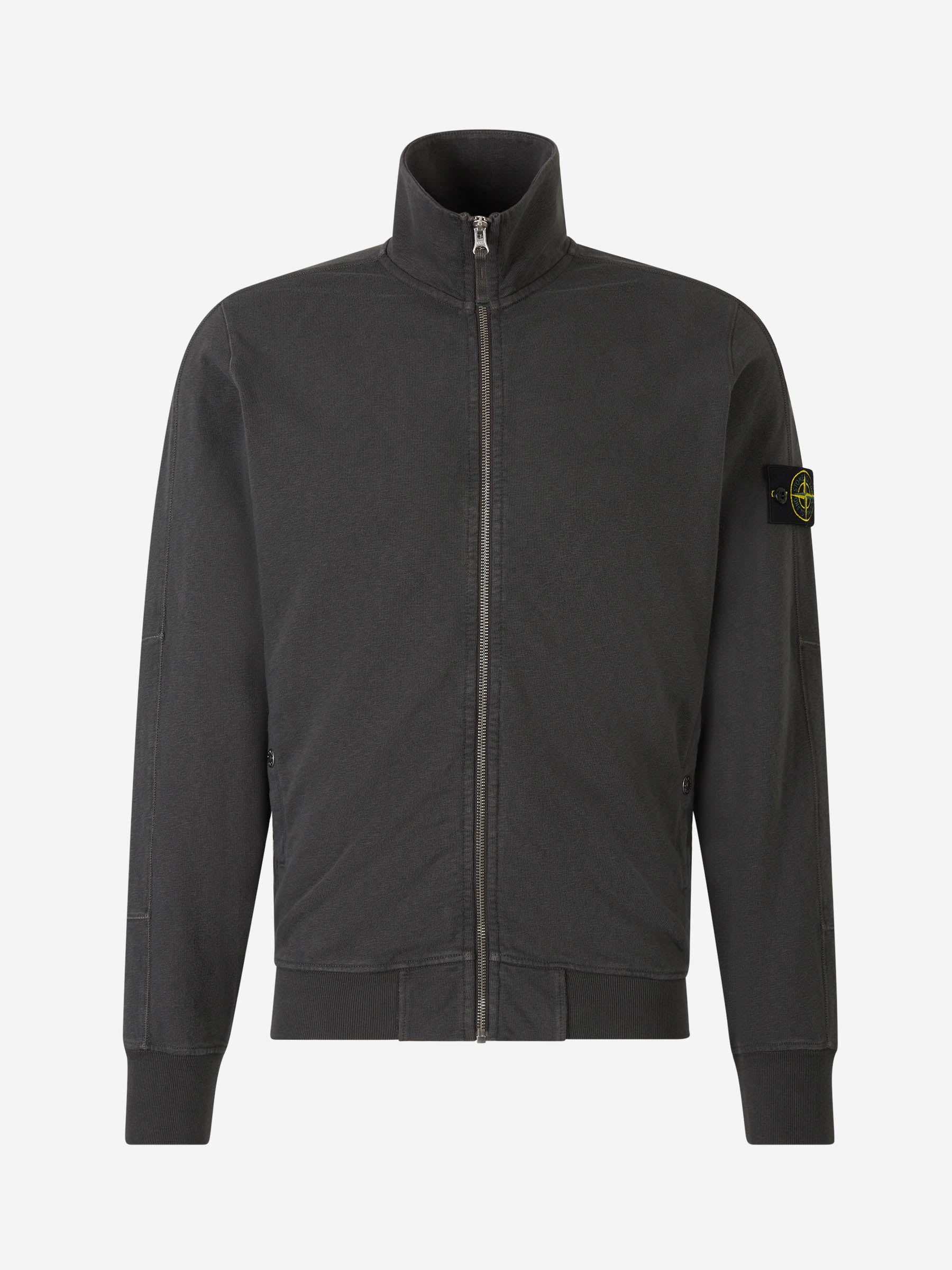 Zip Sweatshirt 65960 Old Stone island – Гарантія оригінальності – боковий вид