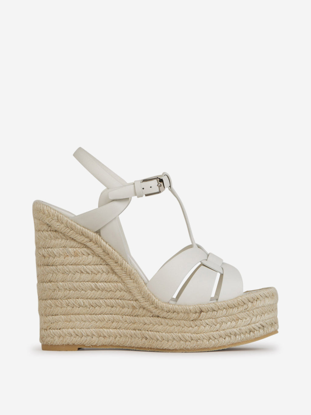 Leather Raffia Espadrilles Saint laurent – Гарантія оригінальності – боковий вид