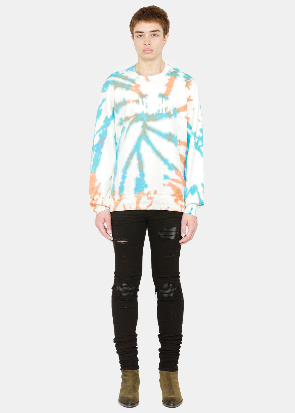 White Core Logo Tie Dye Sweatshirt Amiri оригінал – Купити в Україні – боковий вид