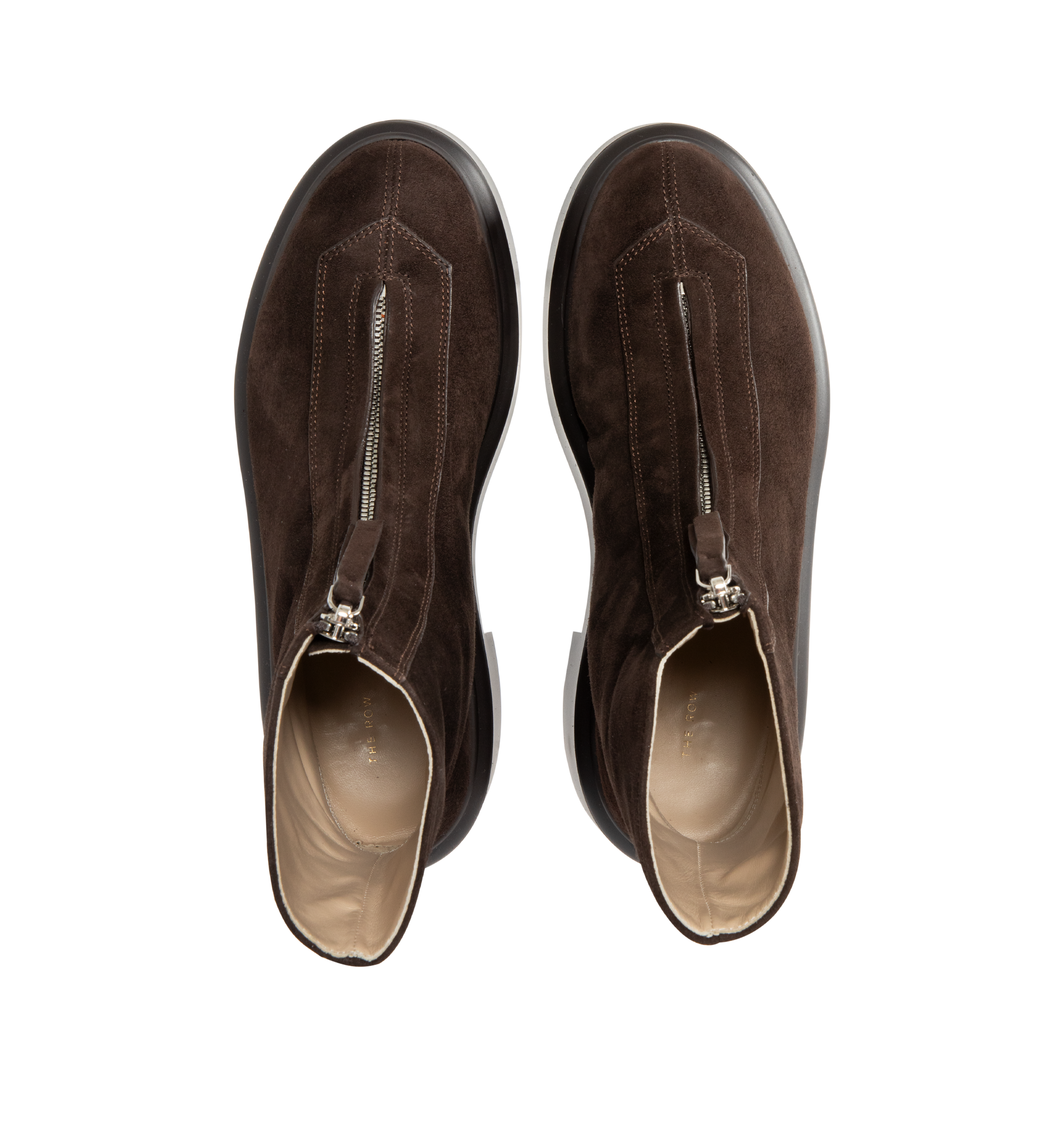 Suede Zipped Platform Boots The row – Гарантія оригінальності – збільшений вид