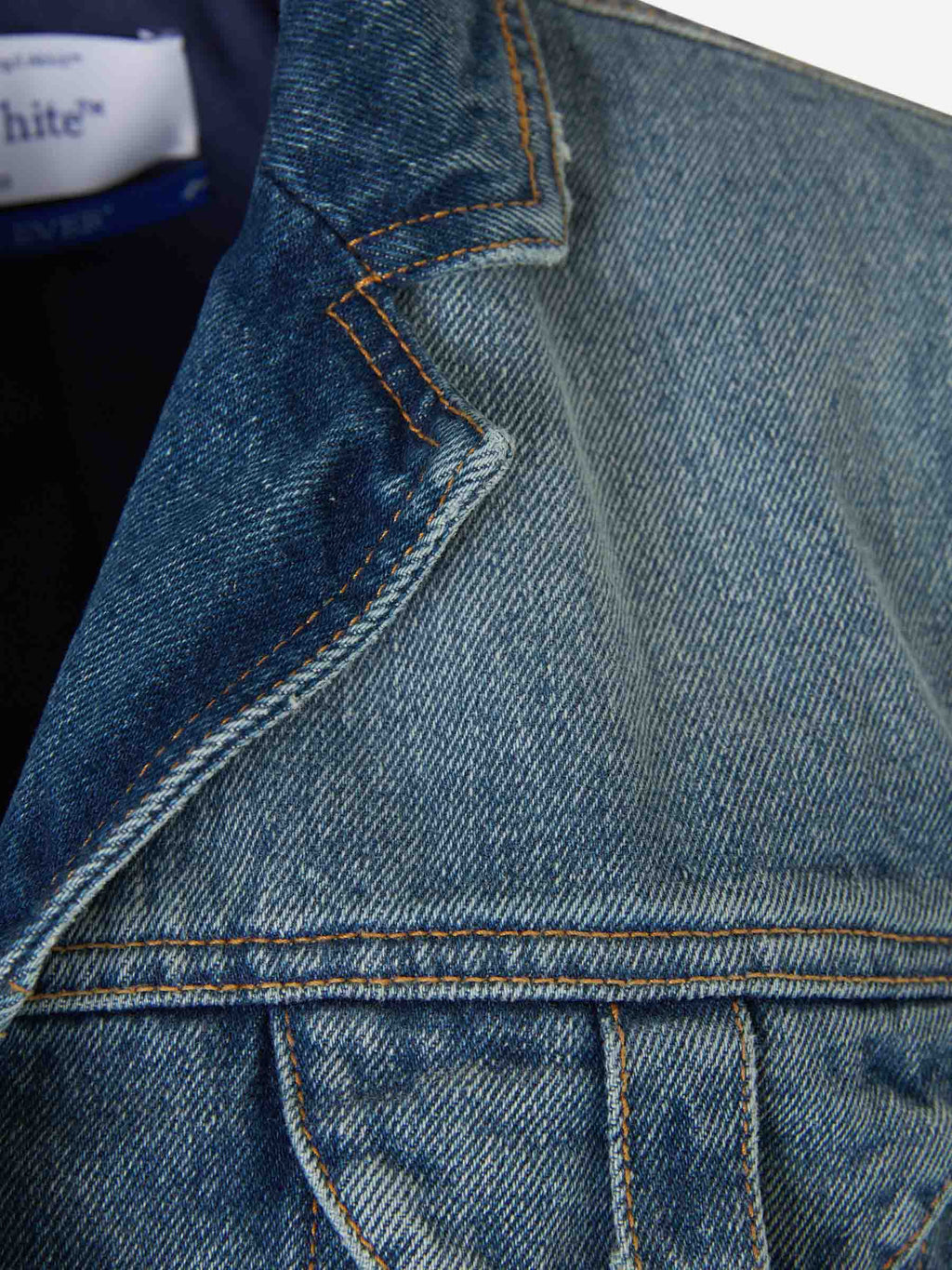 Cropped Denim Jacket Off-white оригінал – Купити в Україні – детальний вид