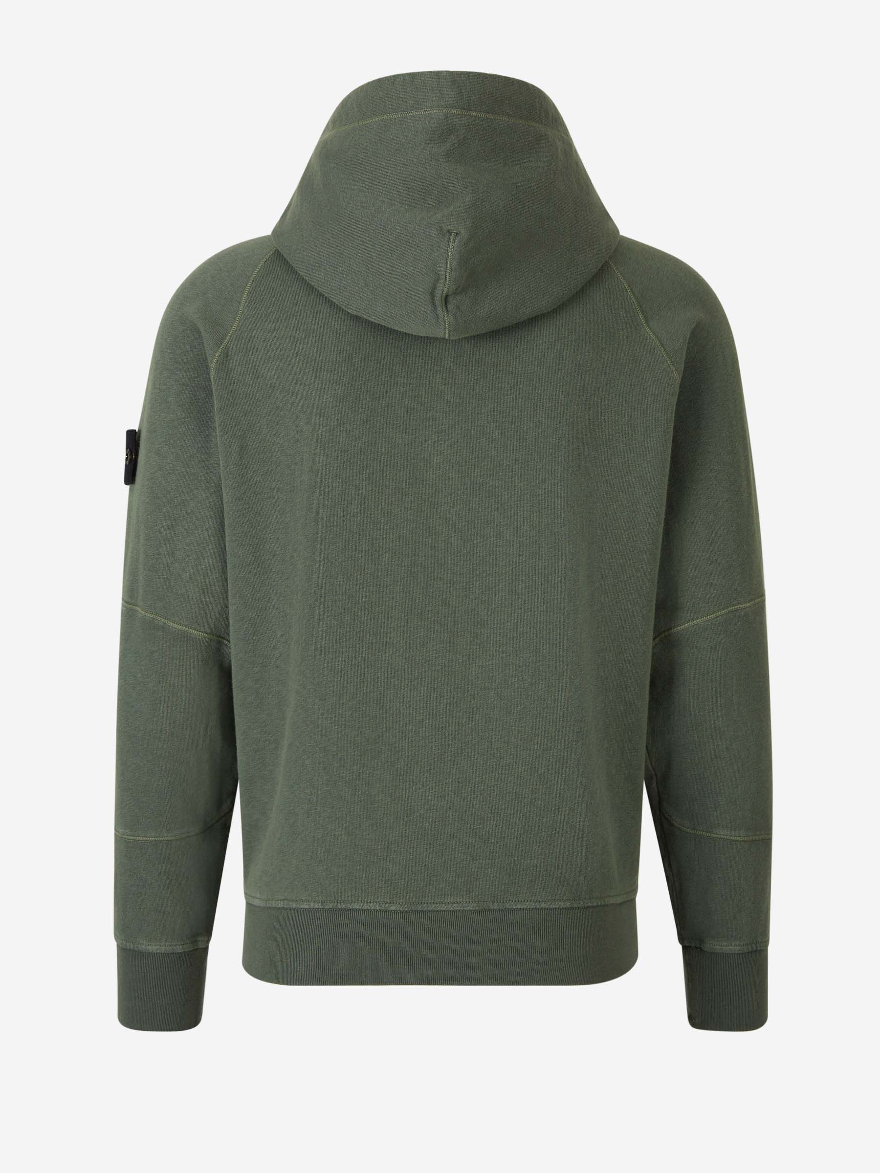 Оригінальна Cotton Zipper Sweatshirt Stone island – вид ззаду