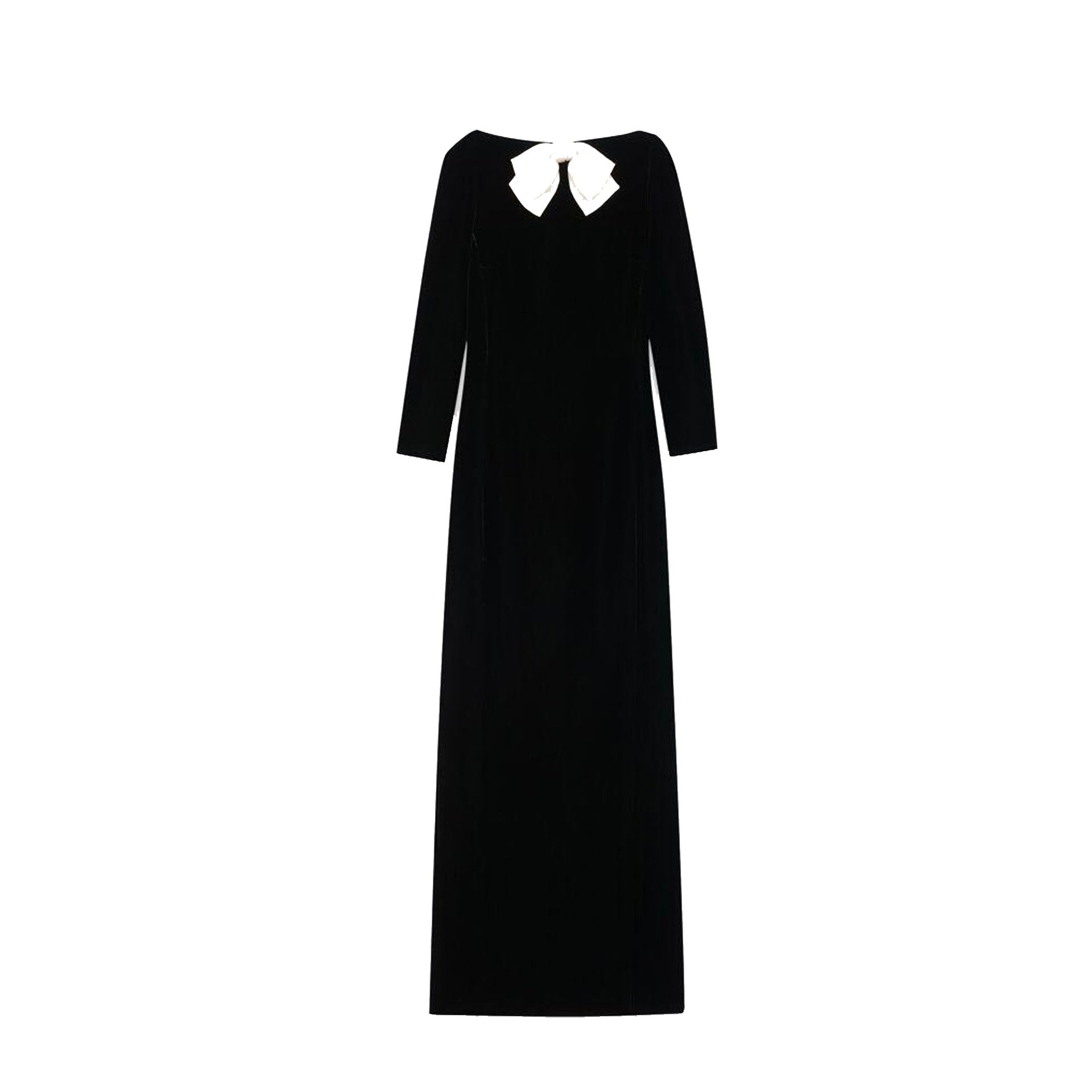 Velvet Long Dress Saint laurent – Гарантія оригінальності – боковий вид