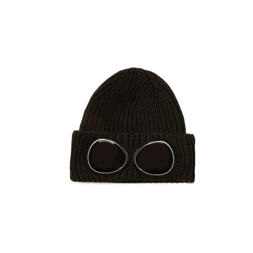 Merino Wool Goggle Beanie In Black Cp company – Гарантія оригінальності – боковий вид