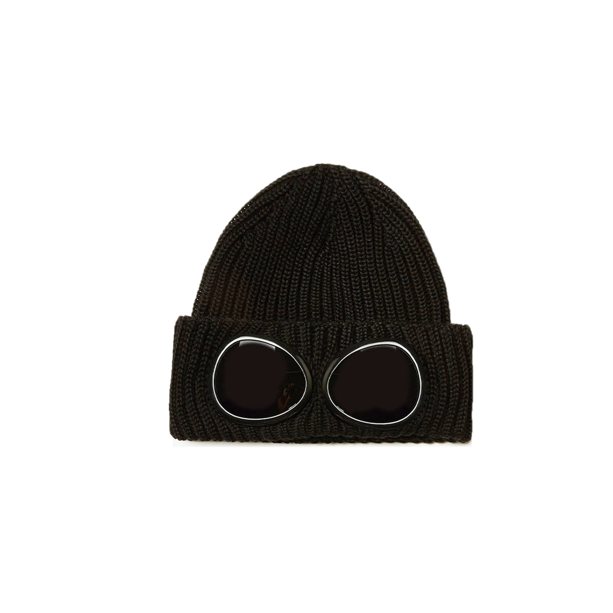 Merino Wool Goggle Beanie In Black Cp company – Гарантія оригінальності – боковий вид