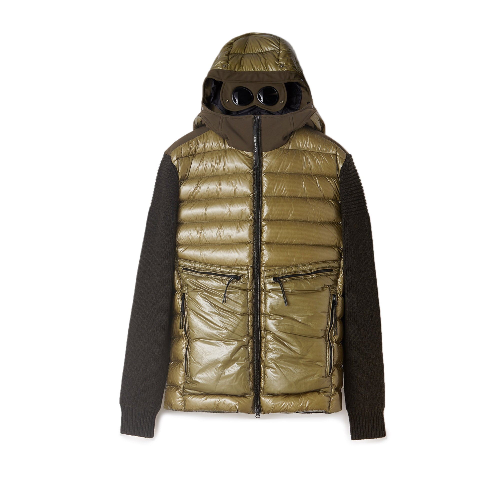 Lambswool & Nylon Knit Jacket Cp company – Гарантія оригінальності – боковий вид