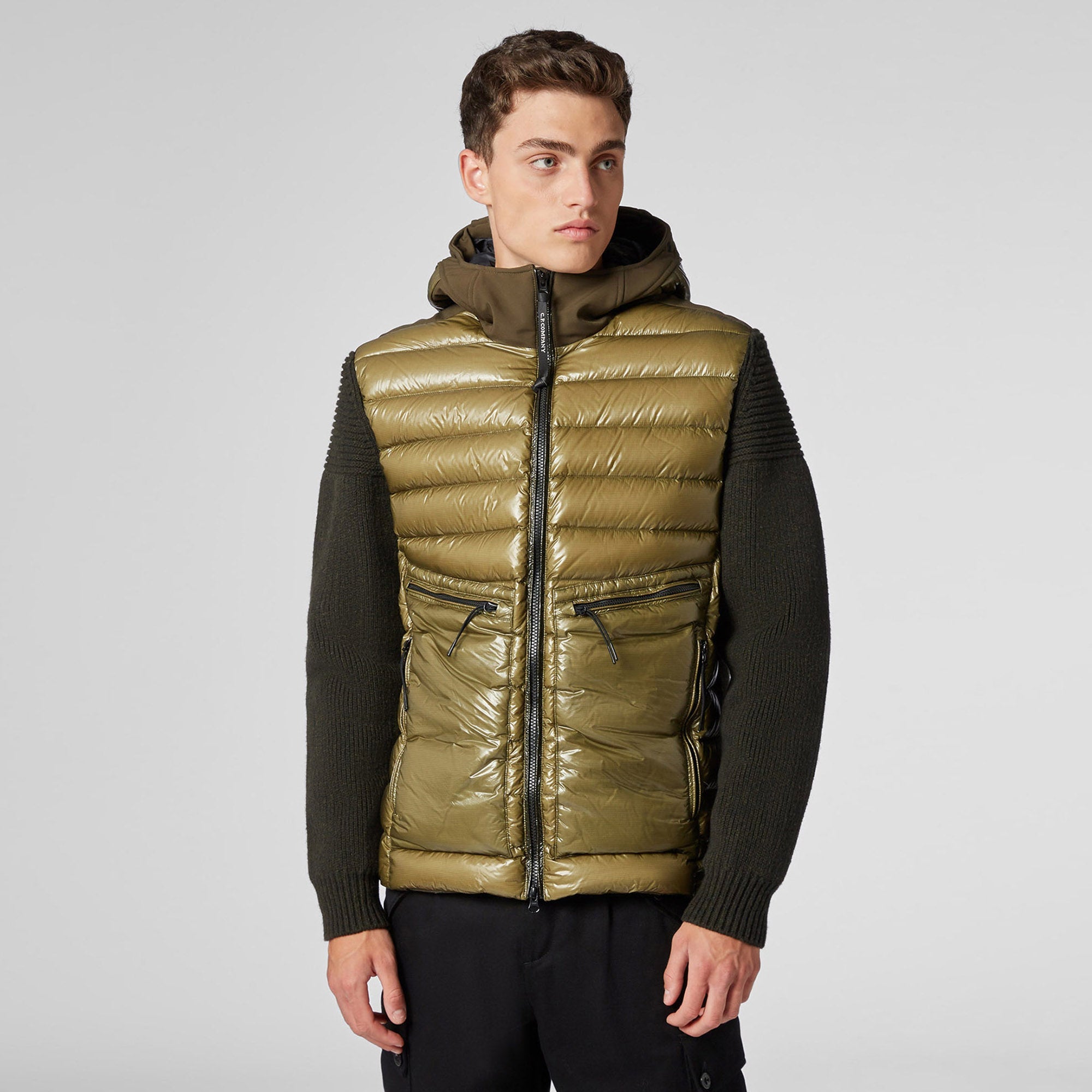 Lambswool & Nylon Knit Jacket Cp company – Гарантія оригінальності – вид ззаду