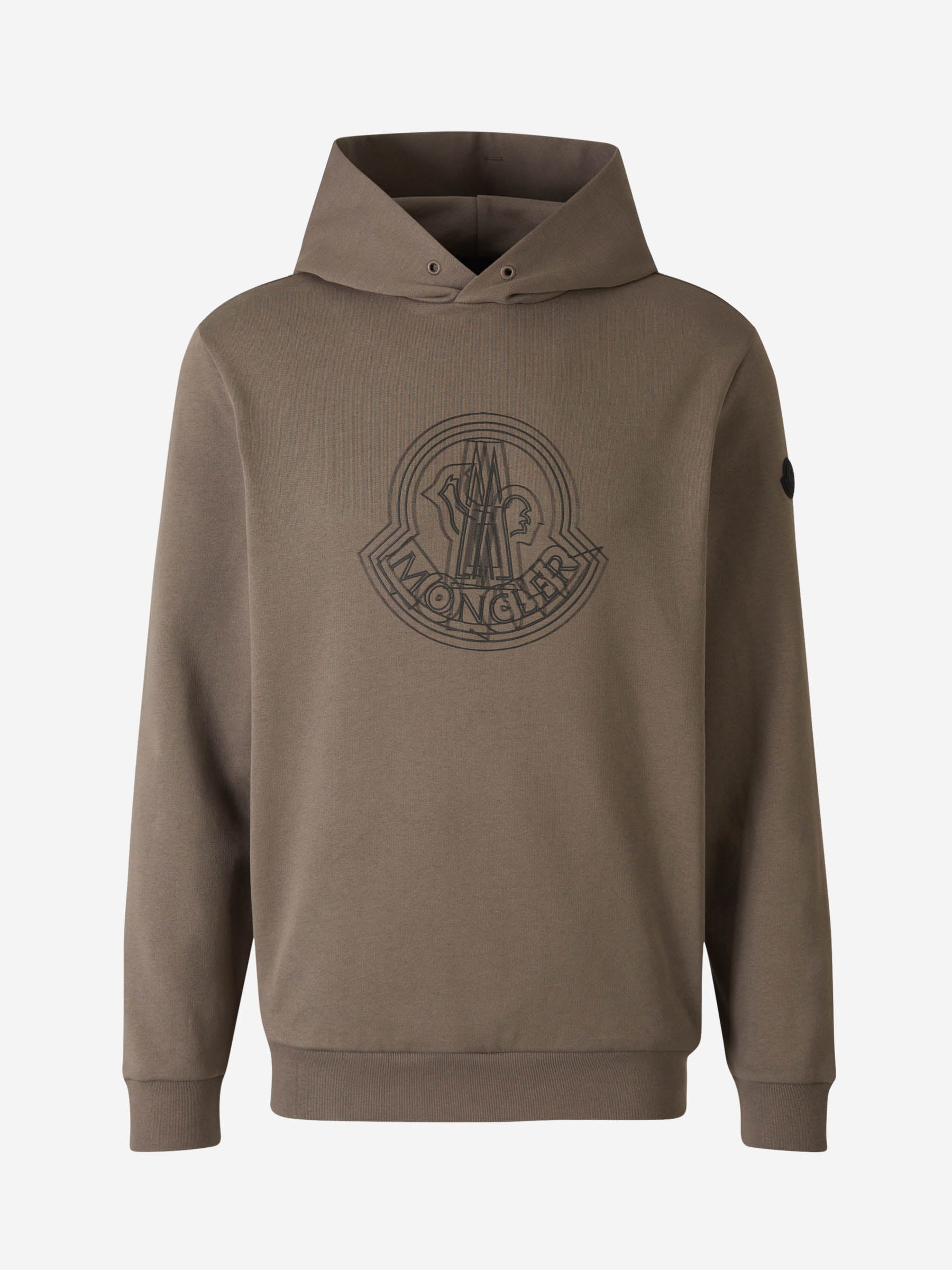 Logo Cotton Sweatshirt Moncler – Гарантія оригінальності – боковий вид - MONCLER